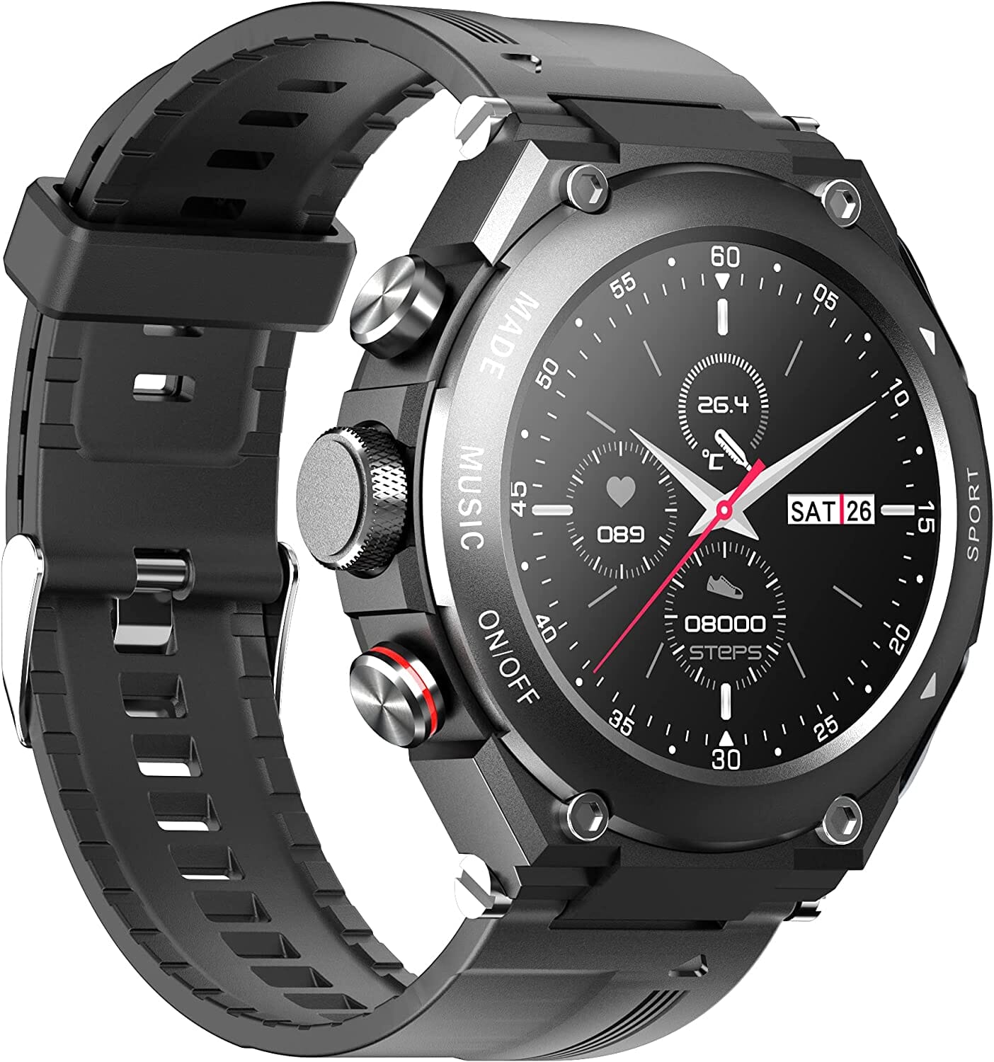 Nachtglanz™ - Smartwatch mit orangefarbenen Gehäusen