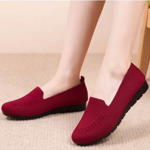 Nachtglanz™ Jean- FRAUEN MESH SLIP AUF FLACHE SCHUHE SCHLÜFFEL