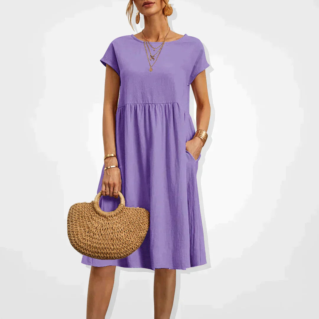 Kleid Kyarra - Elegantes, fließendes Sommerkleid - nachtglanzNachtglanz