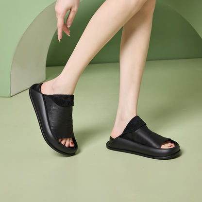 Jane Italienische orthopädische Lederpantoffeln-Nachtglanz™