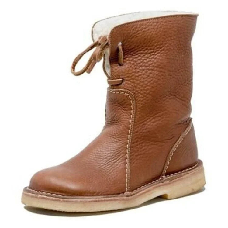 Butterweiche Vintage-Stiefel mit wasserdichtem Wollfutter