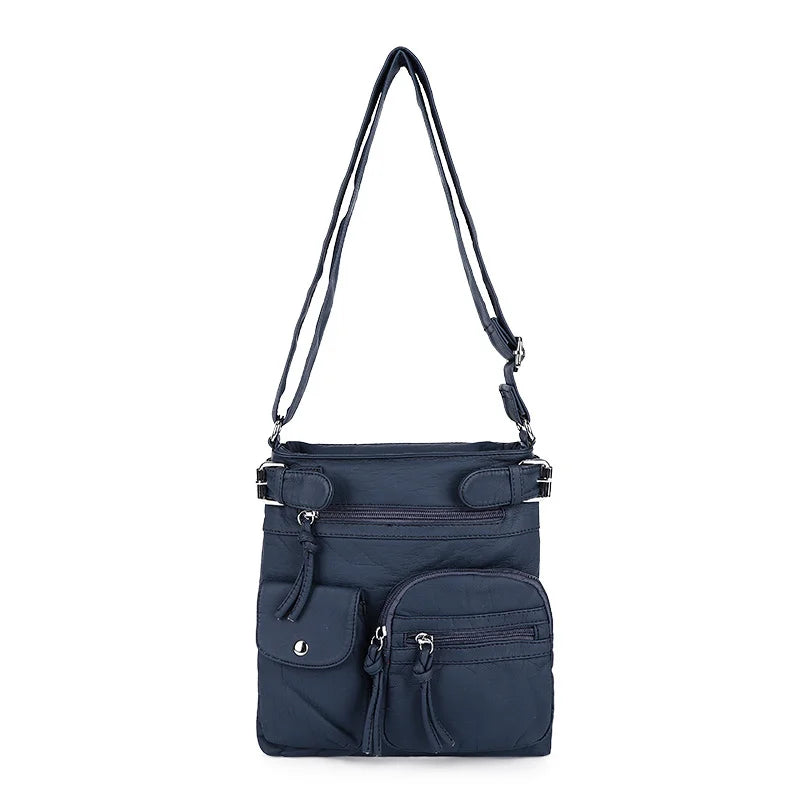 Crossbody-Tasche mit mehreren Fächern Weiche Umhängetasche