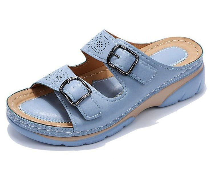 Theresa's™- Atmungsaktive orthopädische - verstellbare Damensandalen aus Leder