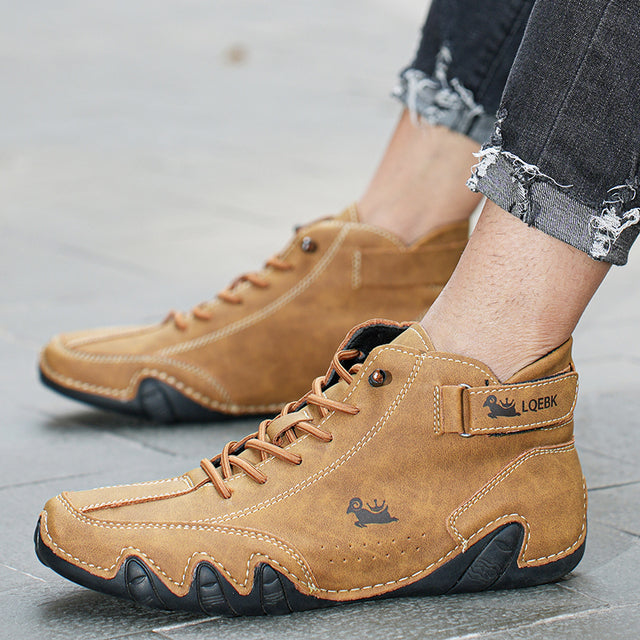 Sehr bequemer und rutschfester Barfußschuh aus echtem Leder (unisex).