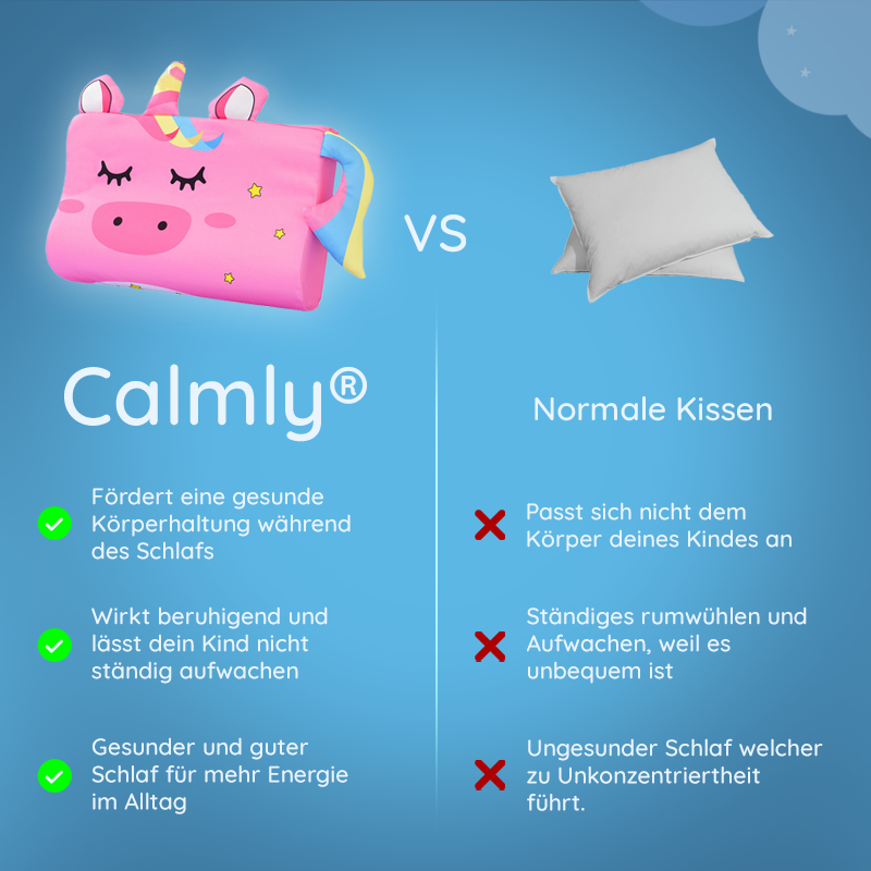 Calmly® - Das Kinderkissen für besseren und gesünderen Schlaf