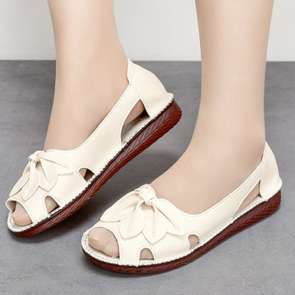 Nachtglanz™ - Amy Mehrfarbige Keilsandalen aus echtem Leder