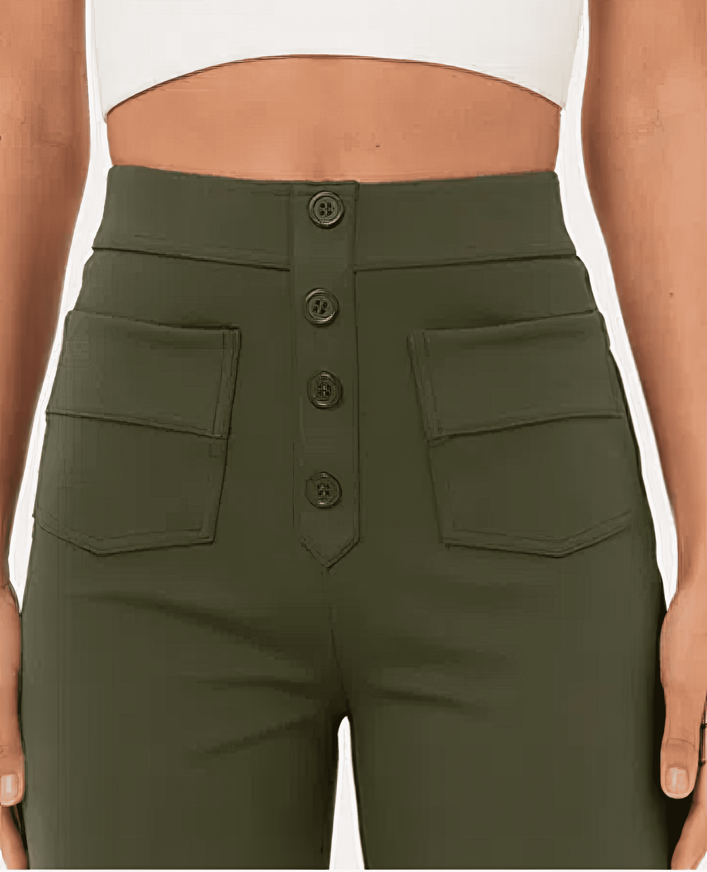 Hose mit hoher Taille