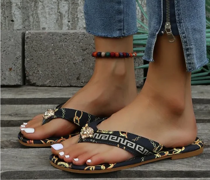 Nachtglanz™ - Nytt mode Platta flip-flops Tofflor