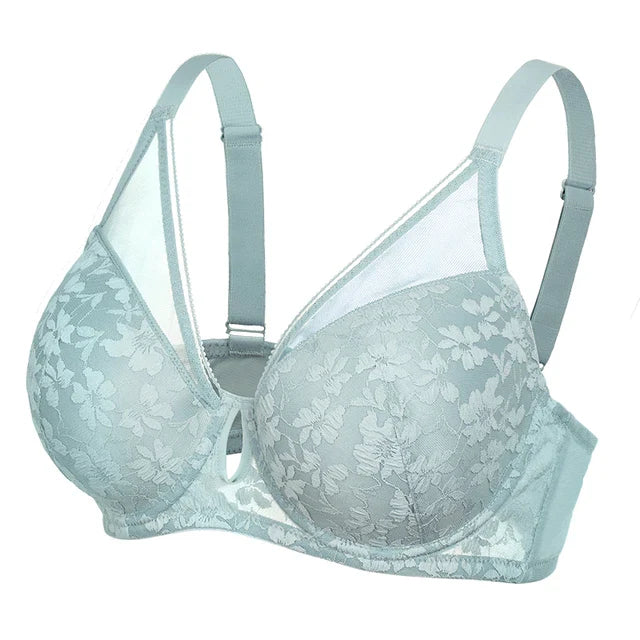 Nachtglanz™ Elegance Essence: Sensual Hollow-Out Push-Up Bra for Curves