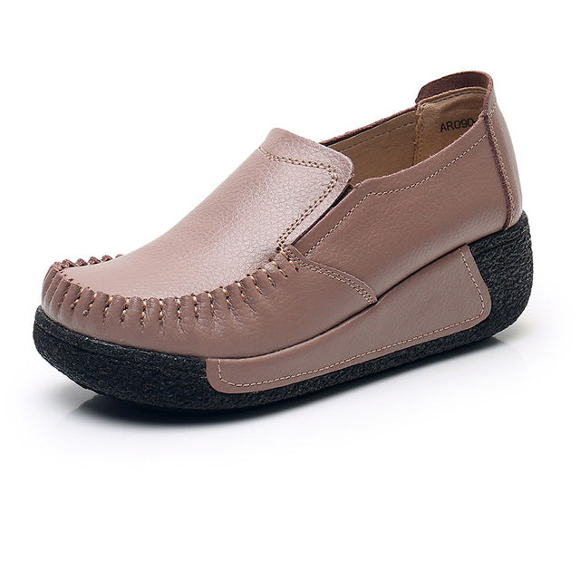 Nachtglanz™ - Mila Frauen Plattform Slip On Mokassins Loafers