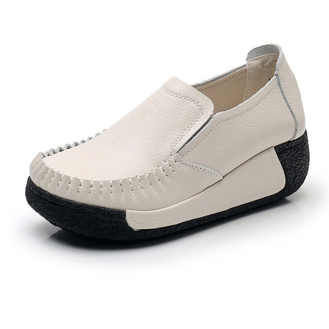 Nachtglanz™ - Mila Frauen Plattform Slip On Mokassins Loafers