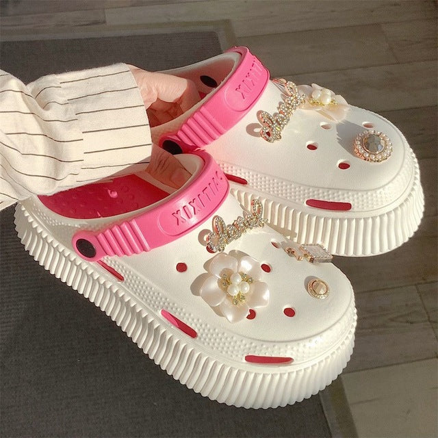 Nachtglanz™ - Kit Frauen Sommer Clogs Urlaub Rutschfeste Sandalen