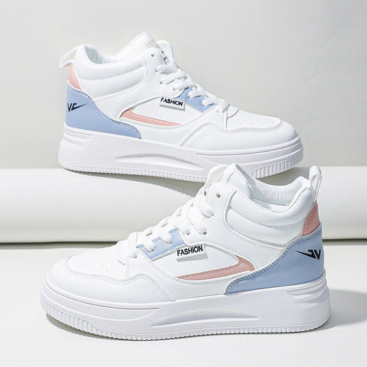 Beauties: Weiße Colourblock-Schnürschuhe für Damen