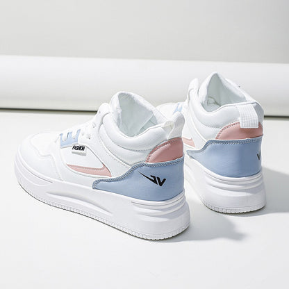 Beauties: Weiße Colourblock-Schnürschuhe für Damen