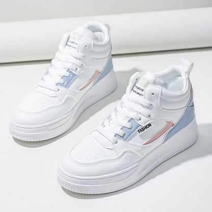 Beauties: Weiße Colourblock-Schnürschuhe für Damen
