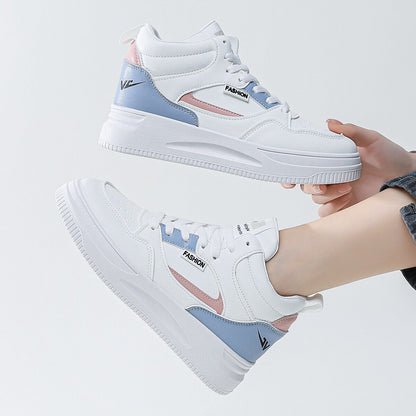 Beauties: Weiße Colourblock-Schnürschuhe für Damen