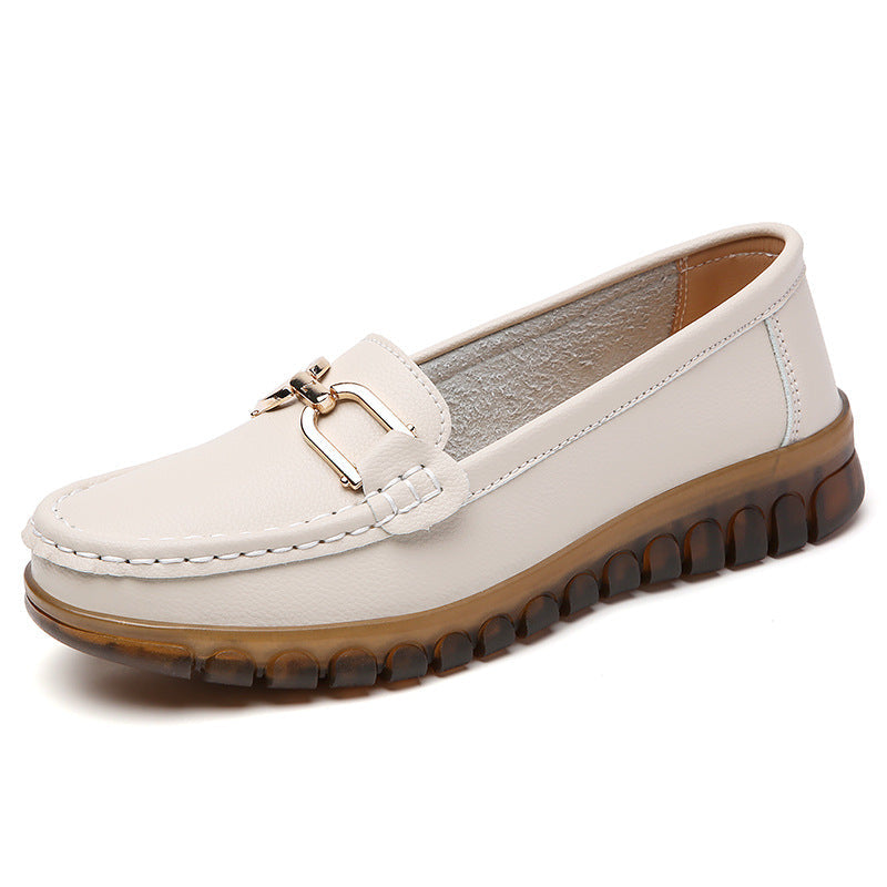 Nachtglanz™ - Kris Flache Loafers aus echtem Leder für Frauen