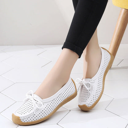 Nachtglanz™ - Kelly Frauen Vulkanisieren Rindsleder Atmungsaktive Schuhe