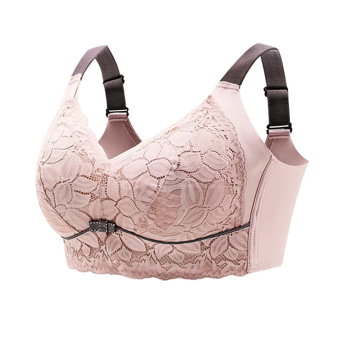 Nachtglanz™ Spitzen-BH: Sexy BH-Bralette für Damen in Übergröße mit Push-Up, düner Spitze, drahtloser Unterwäsche, nahtlosem Damen-BH