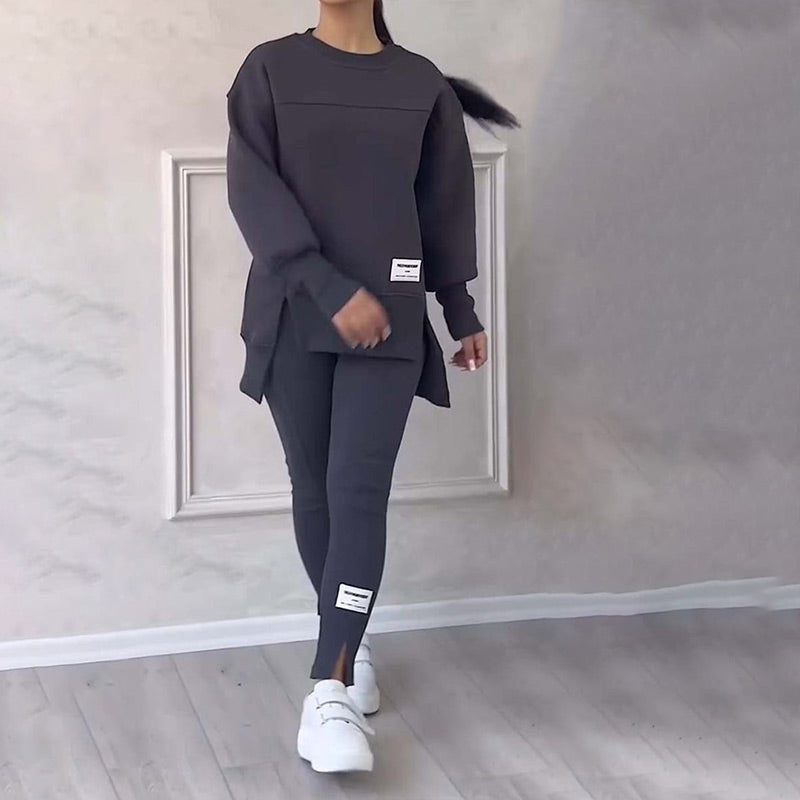 Lässiges Damen-Sweatshirt-Leggings-Set