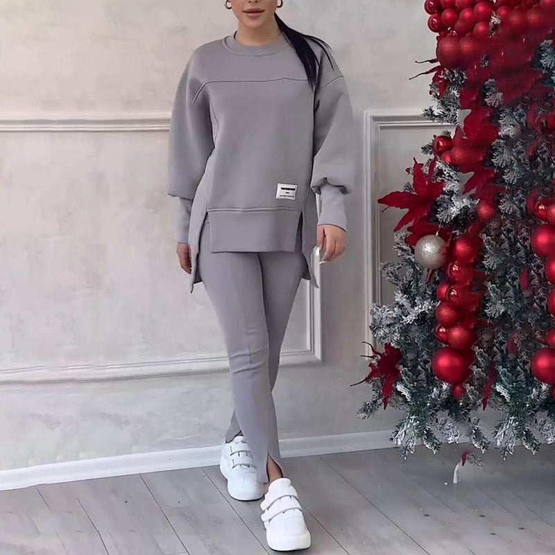 Lässiges Damen-Sweatshirt-Leggings-Set